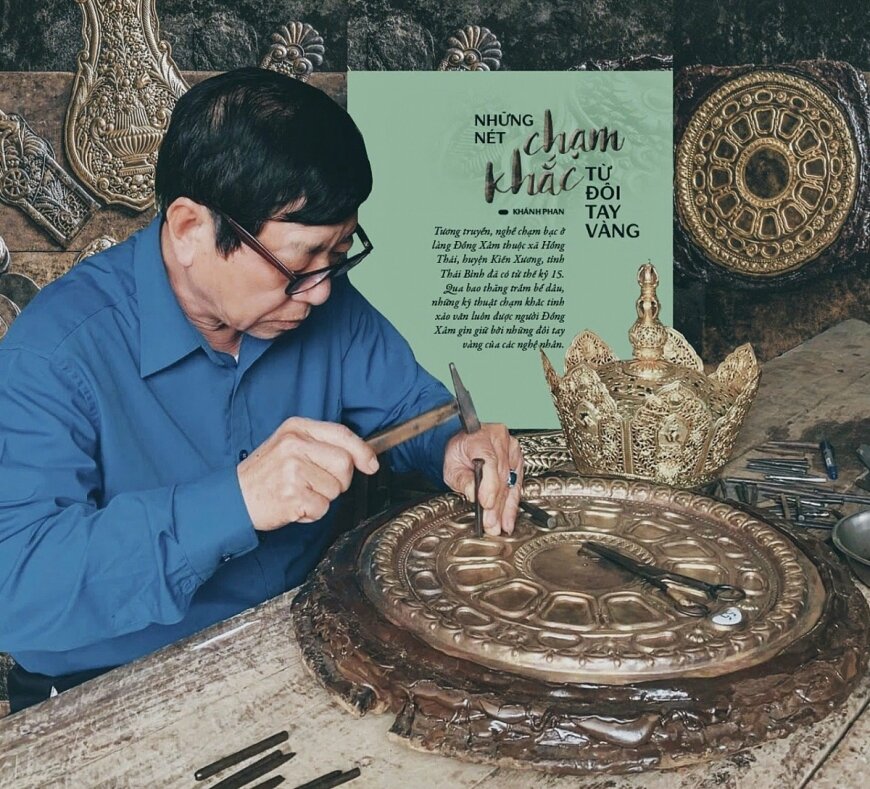 Dong Xam Silver Carving Village in Thai Binh, Hung Yen Province